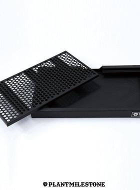 植物展示摆件潮流摆件花盆底托 托块根种植园艺底座板滤水金属置