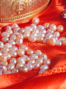 纯天然精品珍珠供佛七宝石曼扎盘