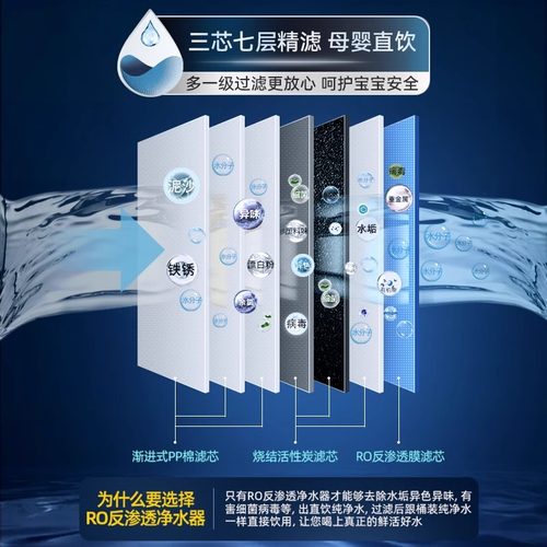 PurePlus1200gro反渗透净水器家用补贴800g1000g直饮厨下式净水机 - 图1