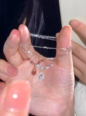 S925纯银鱼人之泪项链高级感百搭