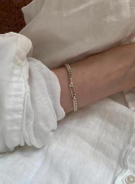 千金感爱心别针手链女款轻奢小众