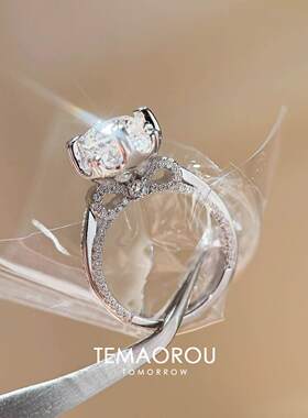 法式仿钻蝴蝶结指女小众设计气质