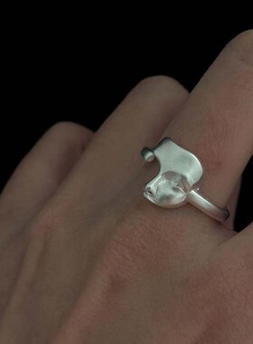 S925纯银假面戒指高级感精致小众