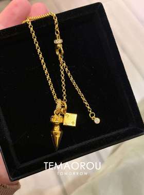 中古vintage子弹头骰子项链女款