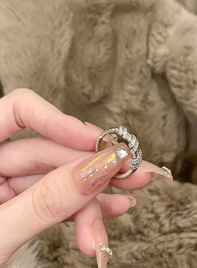 法式爆闪缠绕戒指女小众设计轻奢