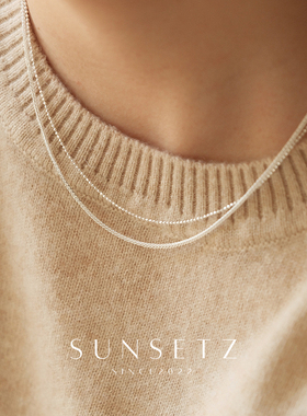S925纯银双层项链高级感轻奢精致