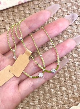 四叶草手链女款轻奢小众精致森系