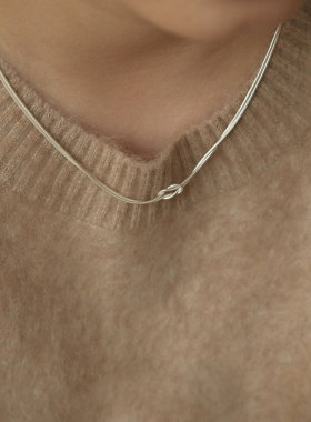 双层绳结项链女简约百搭新款颈链