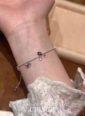 高颜值超仙气灵动水滴钻手链精致