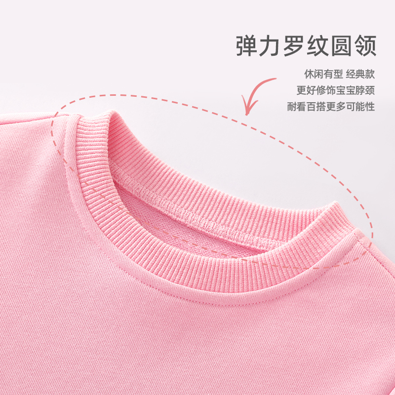 拉夏贝尔女童连衣裙儿童春秋款网纱裙卫衣春秋装公主裙女宝宝裙子