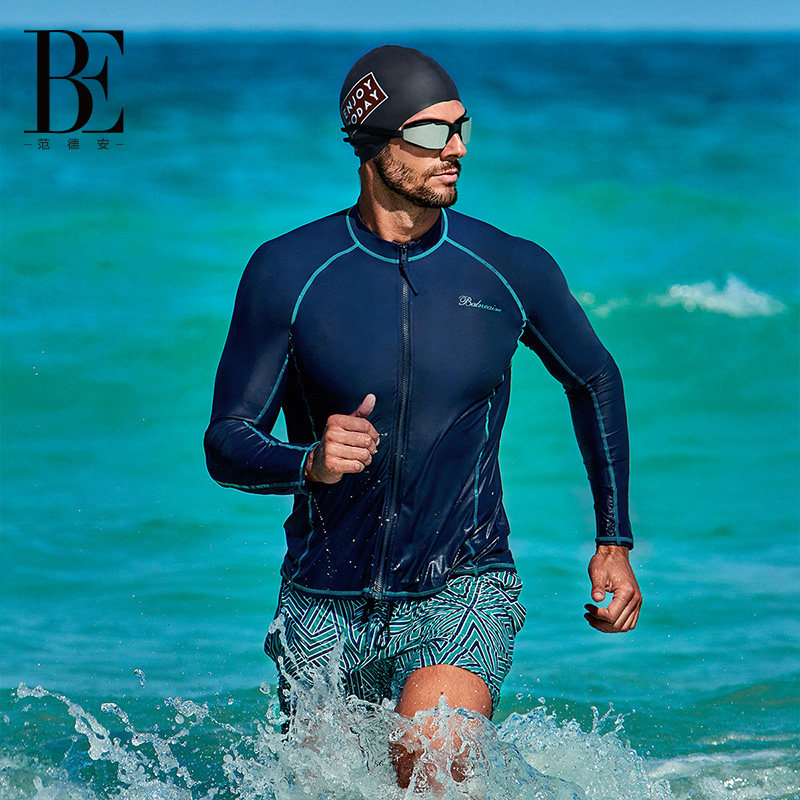 be范德安泳裤男运动速干沙滩裤抗氯防晒时尚大码宽松平角温泉