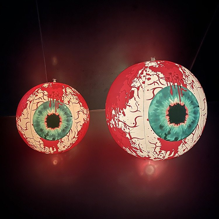 万圣节充气眼睛球户外庭院商场布置装饰发光恐怖大眼珠球道具摆件