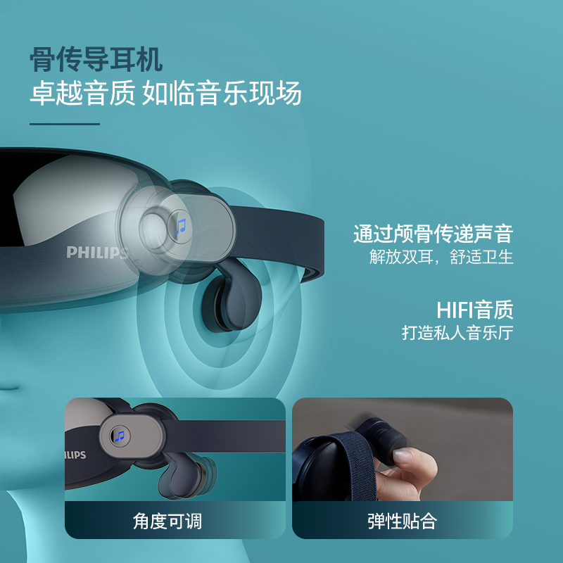 飞利浦眼部按摩器可视眼罩气囊护眼仪器缓解眼疲劳热敷仪送礼礼物