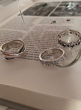 韩版紫钻芒星爱心戒指