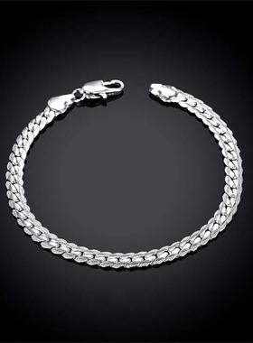 三层蛇骨手链女S925纯银