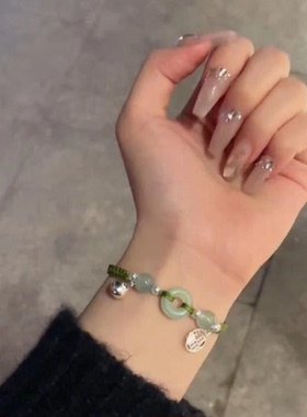 马年新年平安扣情侣手链手工编织学生时尚轻奢ins本命年手绳龙绳