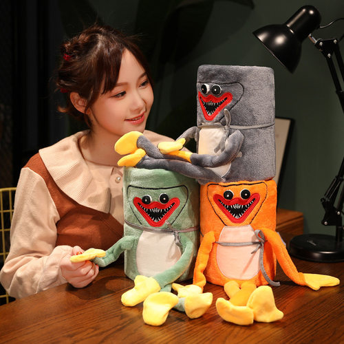跨境波比公仔poppy playtime香肠怪公仔huggywuggy波比毯子 毛毯 - 图2