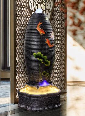 2026流水喷泉欧式假山水景客厅庭院摆件创意风水球盆景客厅室内加