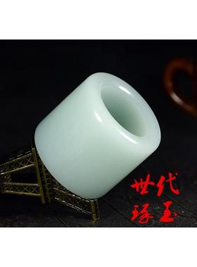2026天然和田玉扳指挂件羊脂玉翠绿戒指戒指男士步步惊情四爷白玉