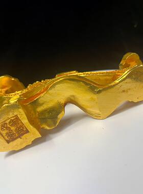 2026复古收藏鎏金如意摆件锌合金工艺品文创集市摆售家居客厅帮装