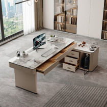 Light Extravagant Rockboard Owner Desk Tea Table All-purpose Modern Minimalist Corner Computer Table Tea Desk Composition