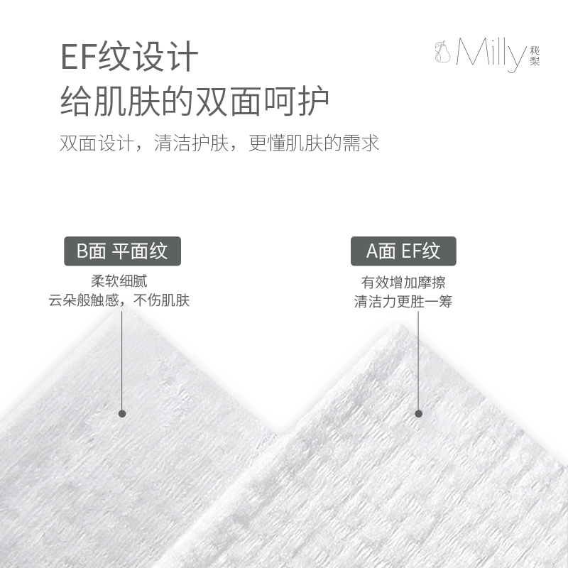 Milly秘梨一次性洗脸巾加大加厚干湿两用洁面巾擦脸巾卸妆棉柔巾