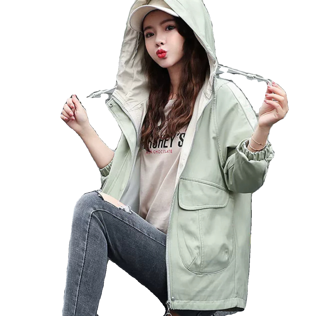 短款风衣女时尚宽松休闲小个子短外套女潮