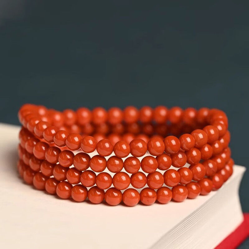 天然南红手串川料保山柿子红108多圈玛瑙满色满肉原矿少裂杂手链,淘宝优惠券,粉丝福利购,淘宝优惠卷