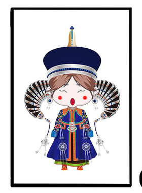 画民族海报支持定做小孩防水画