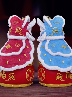 国潮舞狮醒狮招财纳福礼品摆件