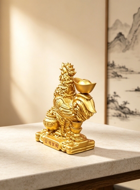 金鸡聚财招财鸡转转桌面小摆件
