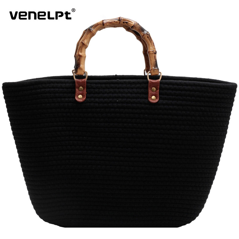 竹编包手提针织泰国大容量感草编包 venelpt女士包袋