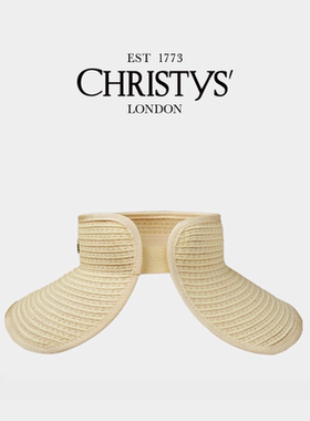 【2026新品】Christys'百年皇室品牌 天然草编织优雅大檐空顶帽