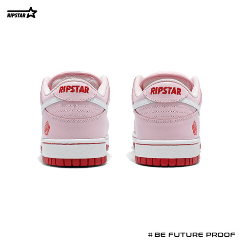 RIPSTAR/爆炸星粉色休闲板鞋女新款百搭透气增高运动鞋【粉玫瑰】 - 图2