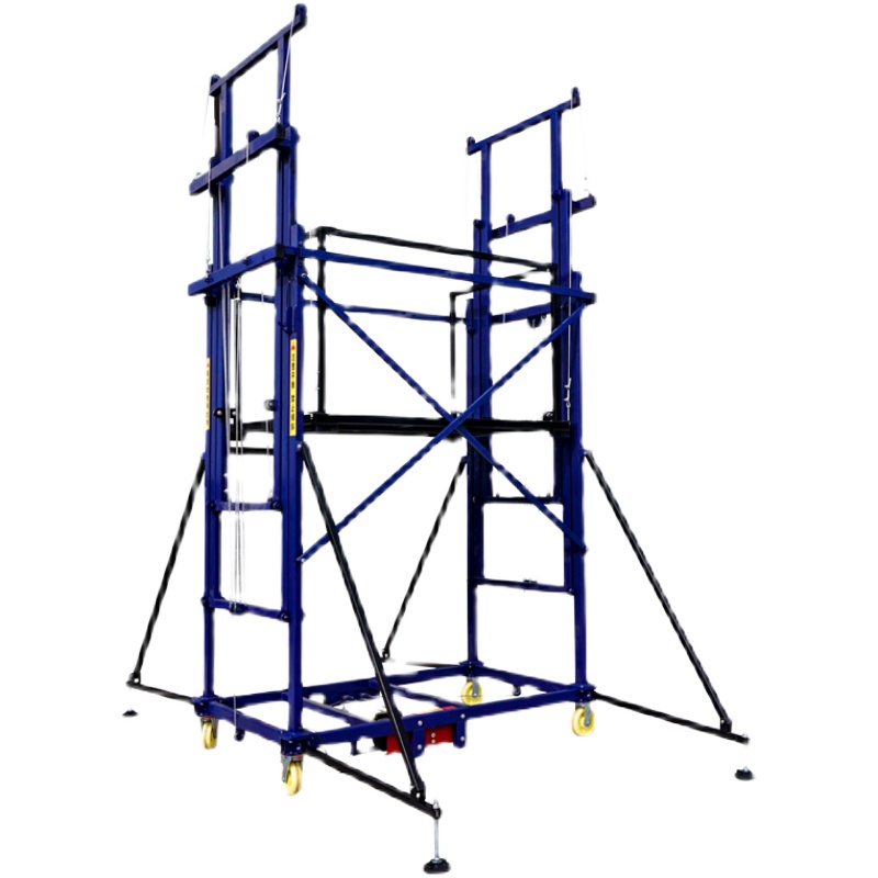 新款电动脚手架升降机遥控升降折叠式家用装修工地小型自动升降平-图3
