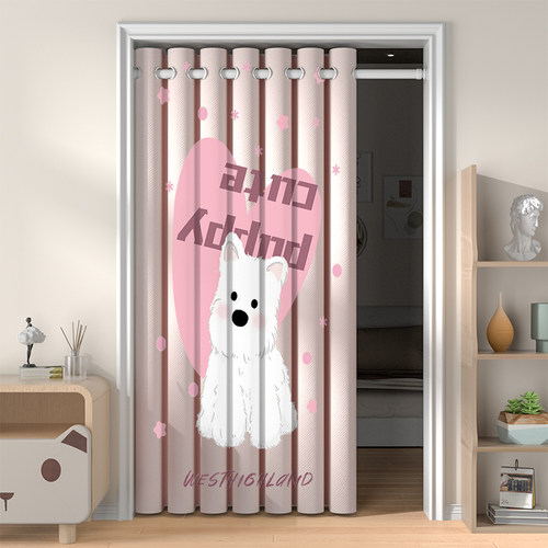 卧室房间家用门帘免打孔空调防风厨房隔断卫生间厕所隐私遮挡帘子 - 图2