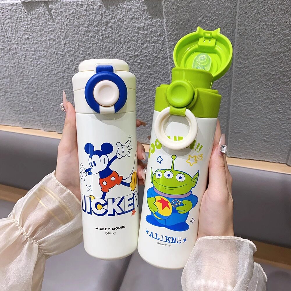 迪士尼保温杯男孩食品级316小学生水杯子儿童上学专用女孩吸管杯