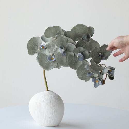 中古风中式蝴蝶兰仿真花高级感花瓶客厅假花桌面摆设插花摆件装饰 - 图1