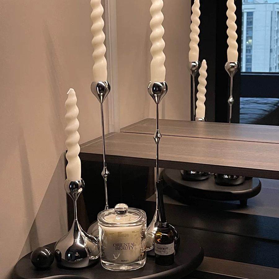 水滴烛台香薰蜡烛家用烛光晚餐道具浪漫摆件蜡烛台座餐桌装饰品,淘宝优惠券,粉丝福利购,淘宝优惠卷