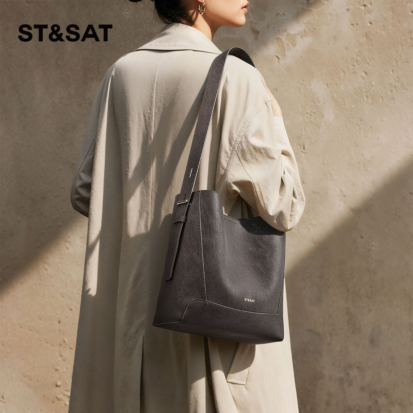 星期六水桶包包女2025新款秋冬单肩斜挎包大容量托特包通勤hobo包,淘宝优惠券,粉丝福利购,淘宝优惠卷