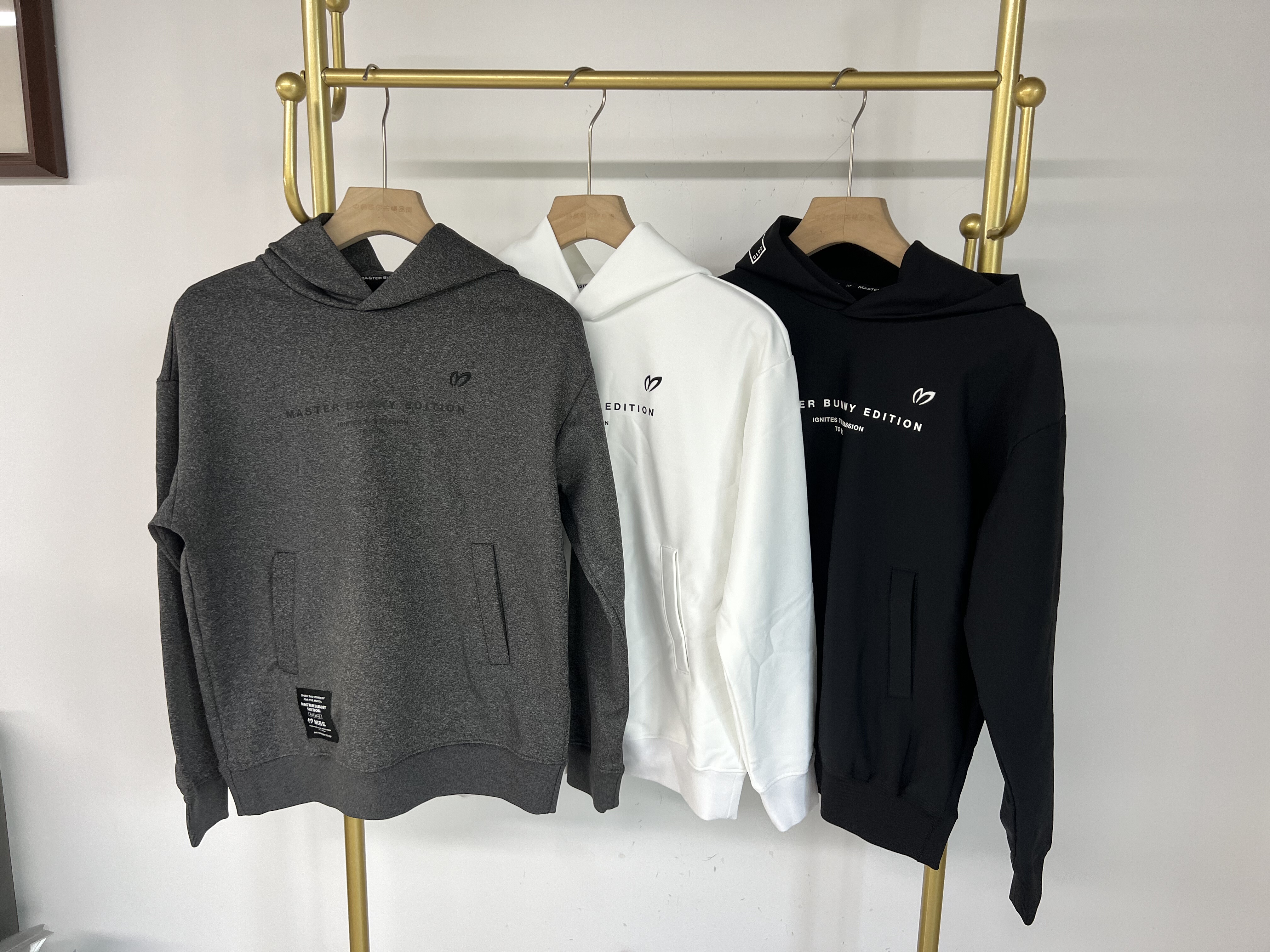 22107 出口余高尔夫男女秋冬长袖连帽套头衫外套卫衣薄绒防泼水 - 图0