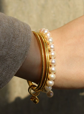 18K真金天然珍珠手链  12.19冬至节直播间专属