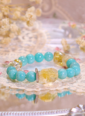 天河石黄大块水晶手链  12.19冬至节直播间专属