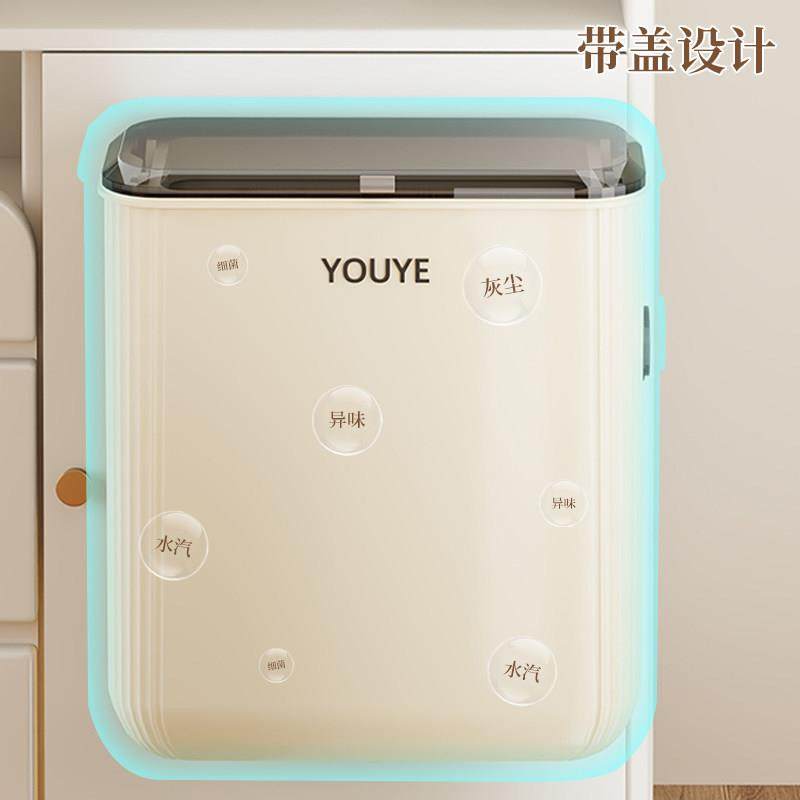 悬挂式垃圾筒桌面碎纸收纳篓厨房多功能大容量垃圾篓带盖壁挂纸篓,淘宝优惠券,粉丝福利购,淘宝优惠卷