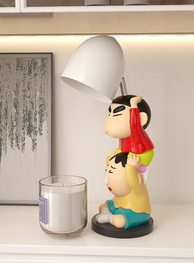 卡通公仔客厅桌面卧室台灯软装饰品蜡笔小新系列礼物周边搬家摆件
