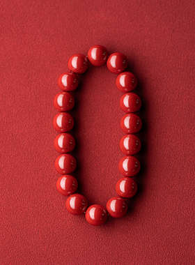 正品高含量朱砂帝王砂单圈手链