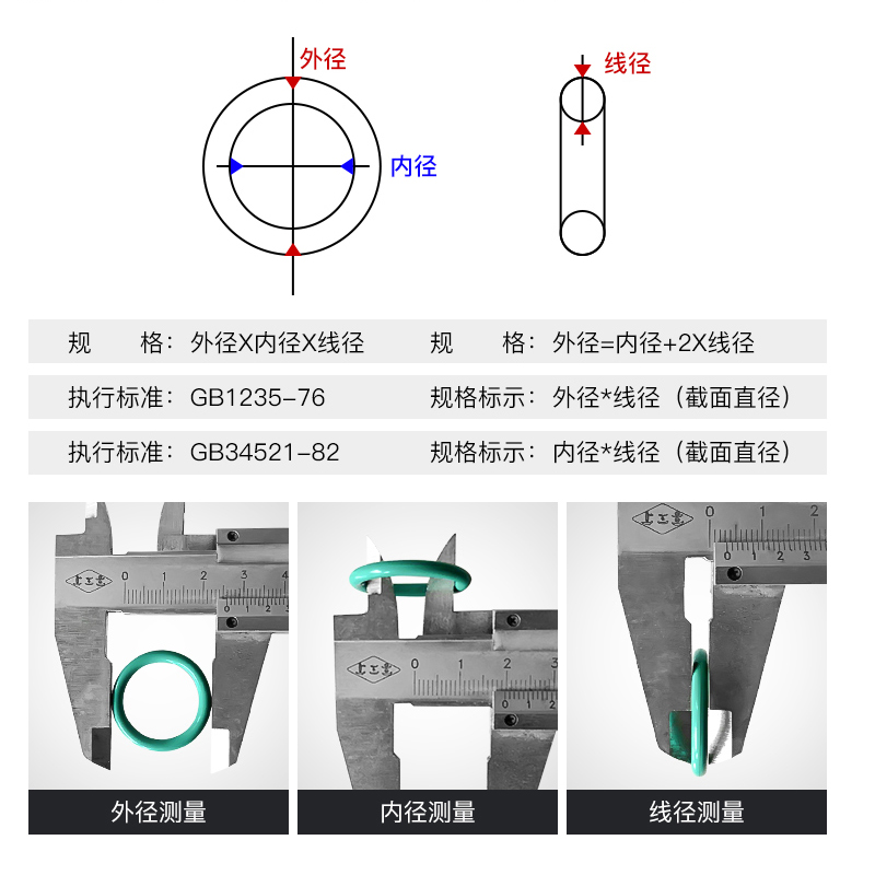 O型圈 密封圈 耐高温 X 内径 外径 163*164*165*168*169  线径3.1 - 图2