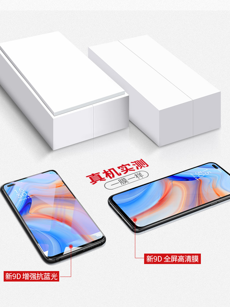 适用于opporeno4钢化膜opporeno4全屏覆盖4pro水凝ooppreno4se手机膜5g版opporone45g原装opporeon4pro蓝光膜 - 图3