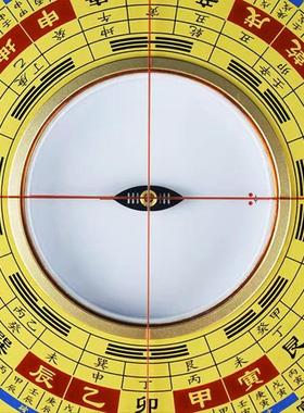 强磁大天池罗盘高精度专业三元三合综合盘黄铜盘面随身三寸指南针