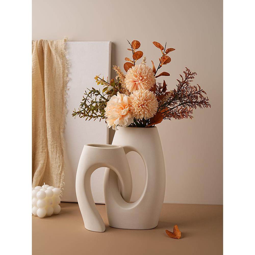 贝汉美创意陶瓷花瓶轻奢摆件高级感客厅餐桌干花侘寂风艺术装饰品,淘宝优惠券,粉丝福利购,淘宝优惠卷